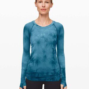 Lululemon Swiftly Speed Long Sleeve Top *Marble Dye in the color Night Diver - 4